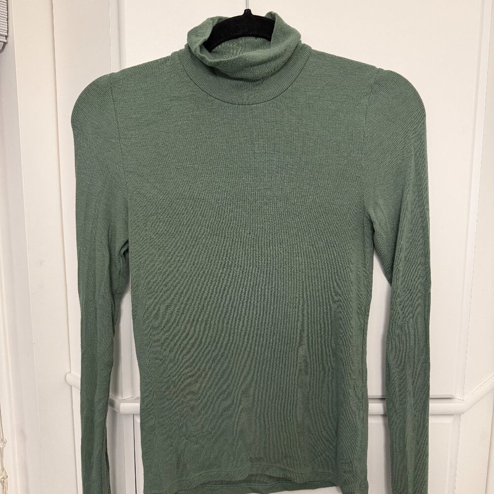 Aritzia Wilfred - Turtle Neck Long Sleeve - Size M - Sage Green